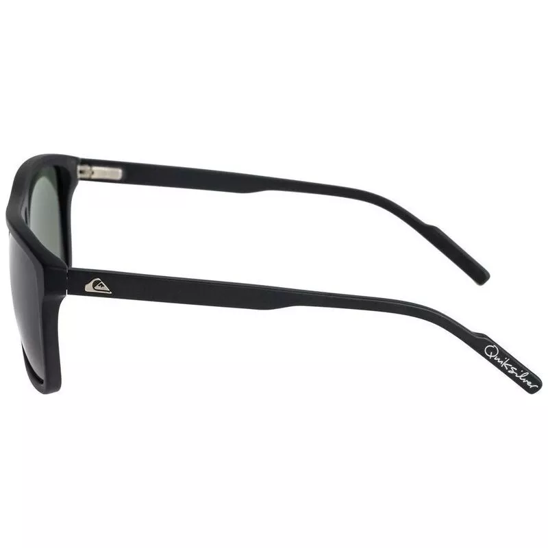 Quiksilver Mens Brigade Sunglasses (Matte Black/Polarised Green)