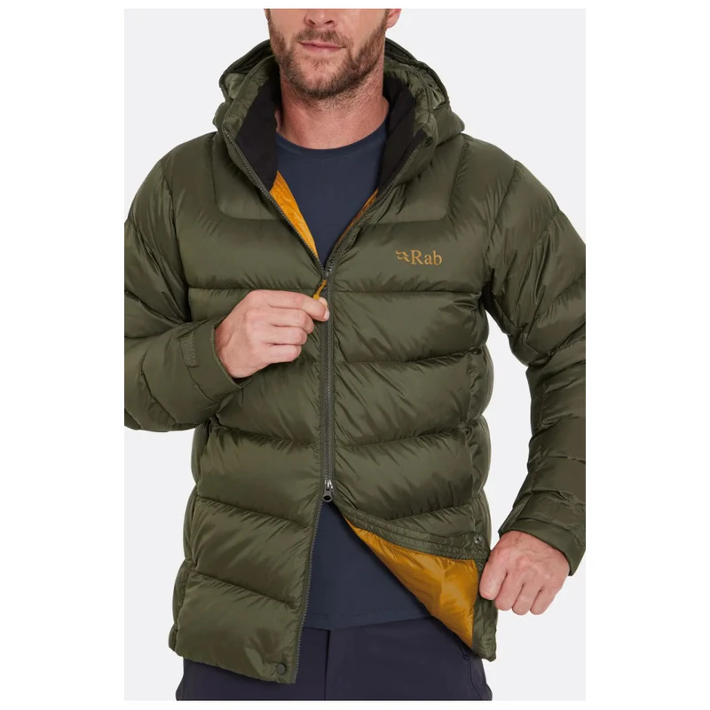 Rab Mens Ascent Down Jacket (Army/Footprint) | Sportpursuit.com