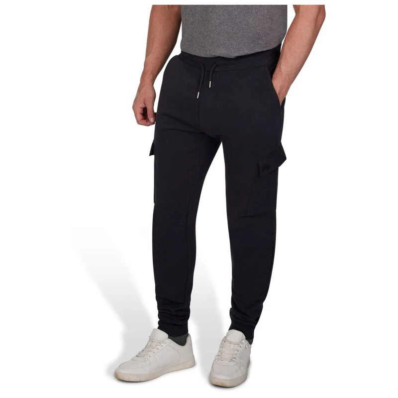 Raging Bull Mens Cuffed Cargo Trousers (Black)