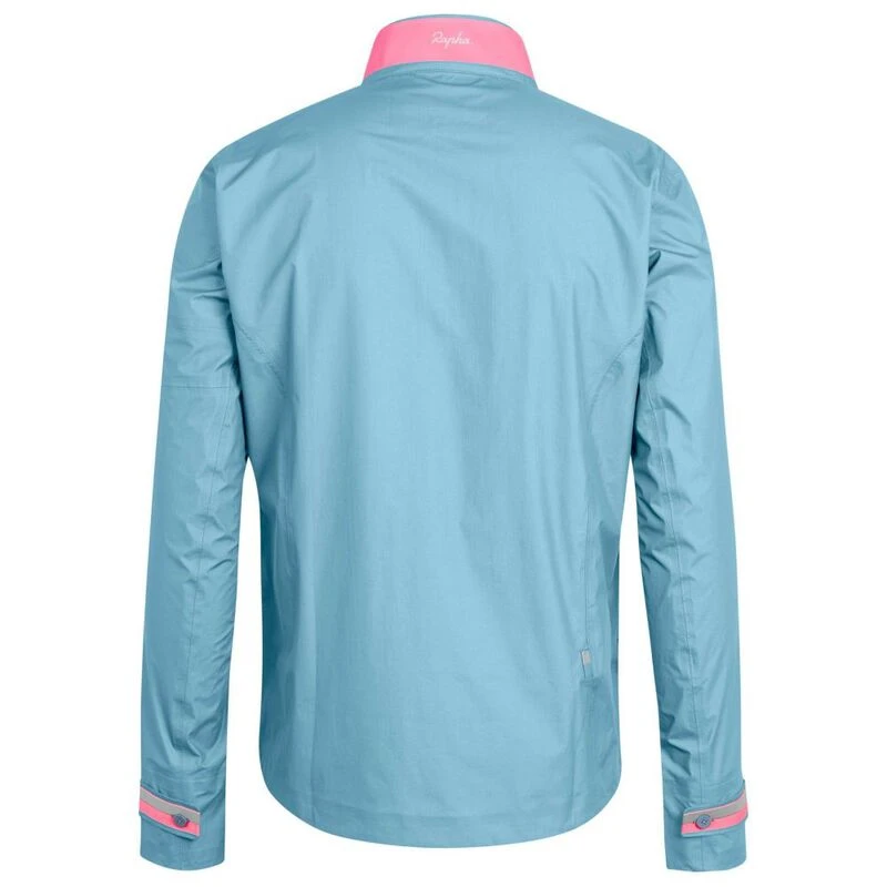 Rapha Mens Packable Waterproof Jacket Light Blue Sportpursuit
