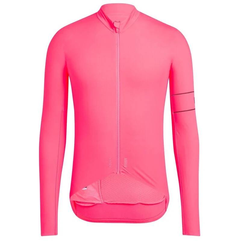 ウェア Rapha ProTeam LongSleeve Jersey Large Rapha Mens Pro Team Thermal Long Sleeve Jersey (High-Vis
