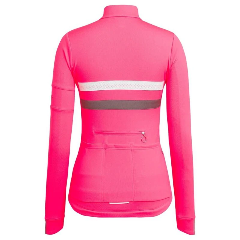 Rapha Womens Brevet Long Sleeve Jersey (High-Vis Pink