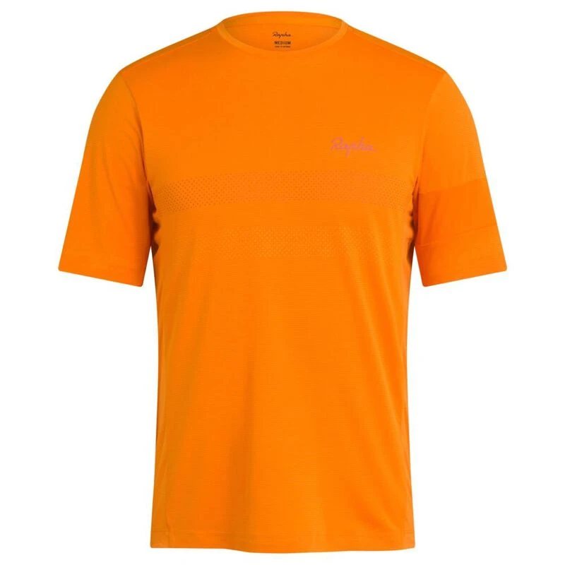 Rapha Mens Explore Technical T-Shirt (Orange/Brick) | Sportpursuit.com