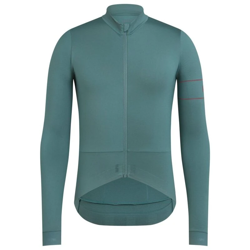 Rapha Mens Pro Team Long Sleeve Jersey (Teal/Dark Red) | Sportpursuit.
