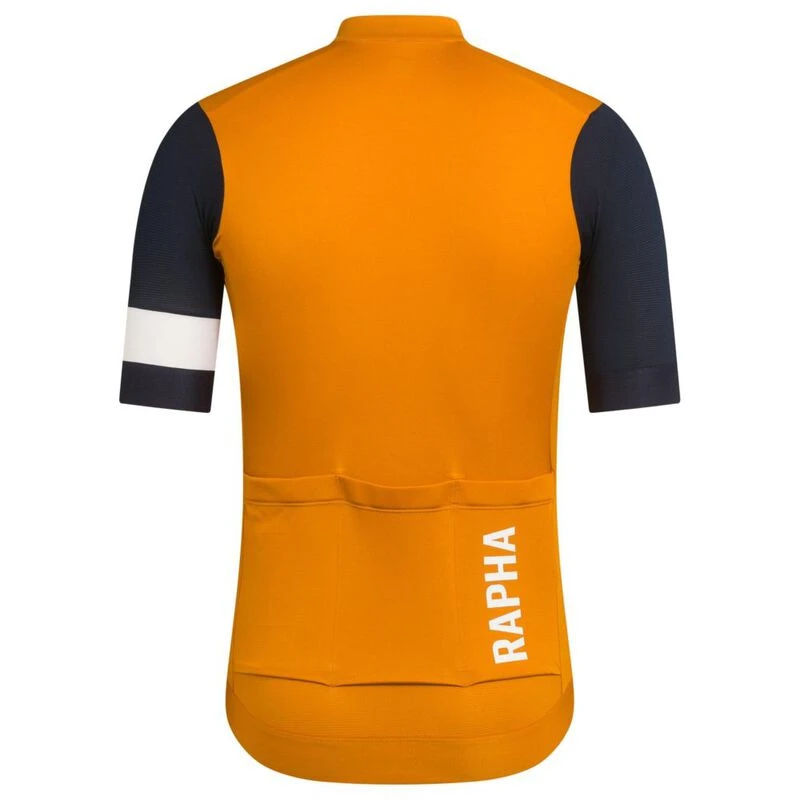 Rapha Mens Pro Team Training Jersey (Mustard/Dark Navy) | Sportpursuit