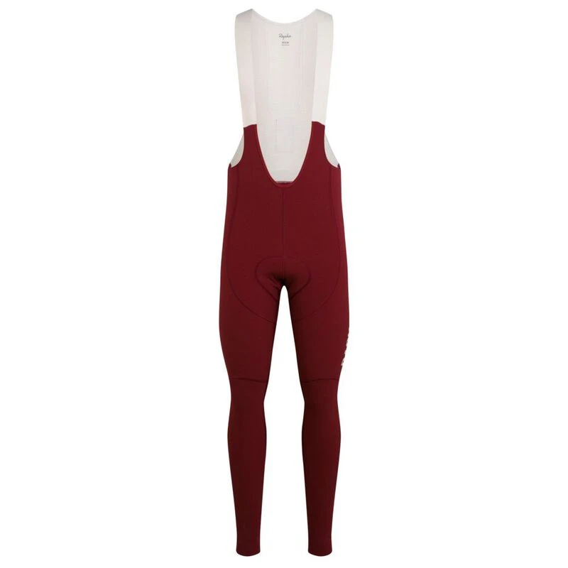 Rapha Mens Pro Team Winter II Tights With Pad (Burgundy/Off Rapha Mens Pro Team Winter II Tights With Pad (Burgundy/Off