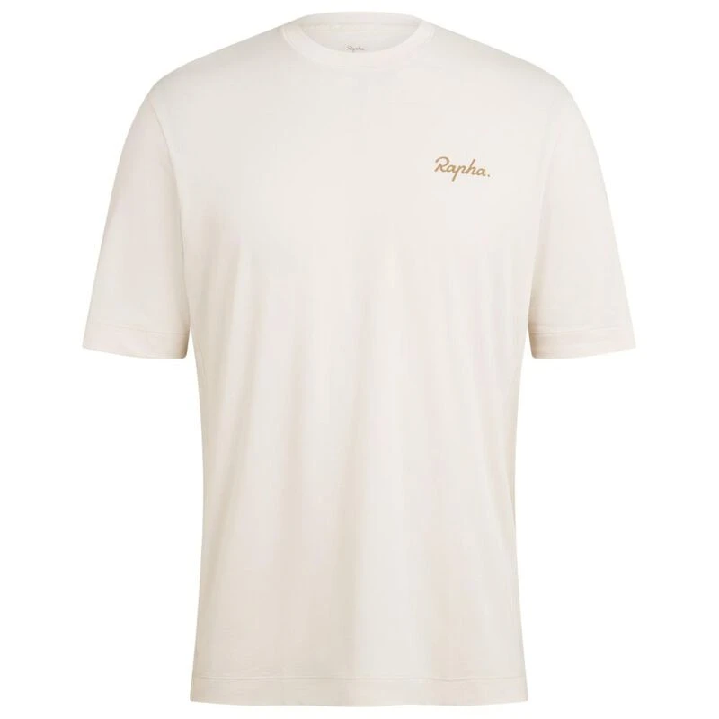 Rapha Mens Commuter Reflective T-Shirt (Off-White) | Sportpursuit.com