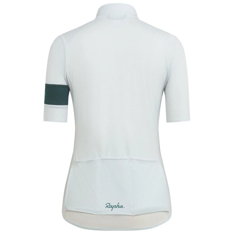 Rapha Womens Classic Flyweight Jersey (Grey/Teal) | Sportpursuit.com