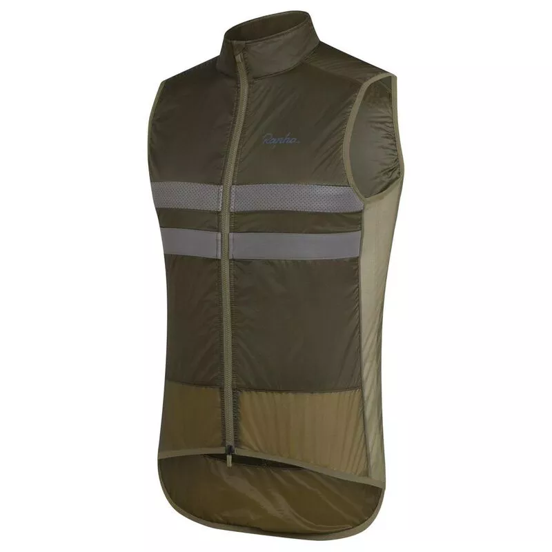 Rapha Mens Brevet Insulated Gilet Dark Olive Sportpursuit