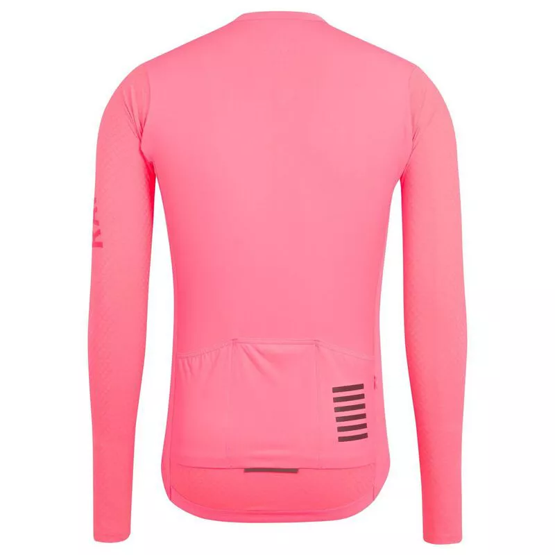 Rapha Mens Pro Team Aero Long Sleeve Jersey (High-Vis Pink