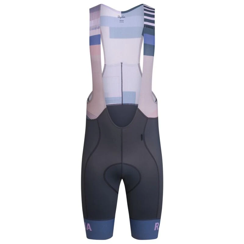 Rapha Mens Pro Team Regular Bib Shorts II Dark Grey Blue Sportpurs
