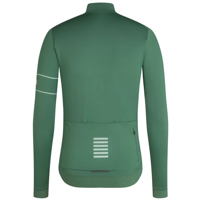 Rapha Mens Pro Team Long Sleeve Thermal Jersey (Dark Green/Pale Green)