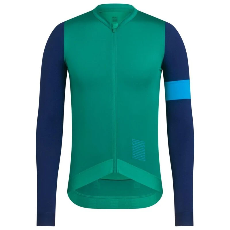 パーティを彩るご馳走や Long Team Pro Mens Rapha Sleeve Sportpu | (Green/Navy) Jersey Training ウェア