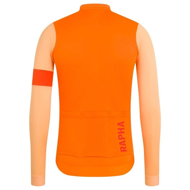 Rapha Mens Pro Team Long Sleeve Training Jersey (Orange