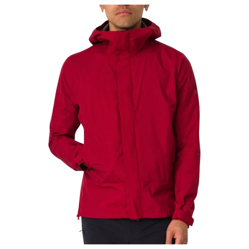 Rapha Mens Gore Tex Hooded Rain Jacket Dark Red Red Sportpursuit.c