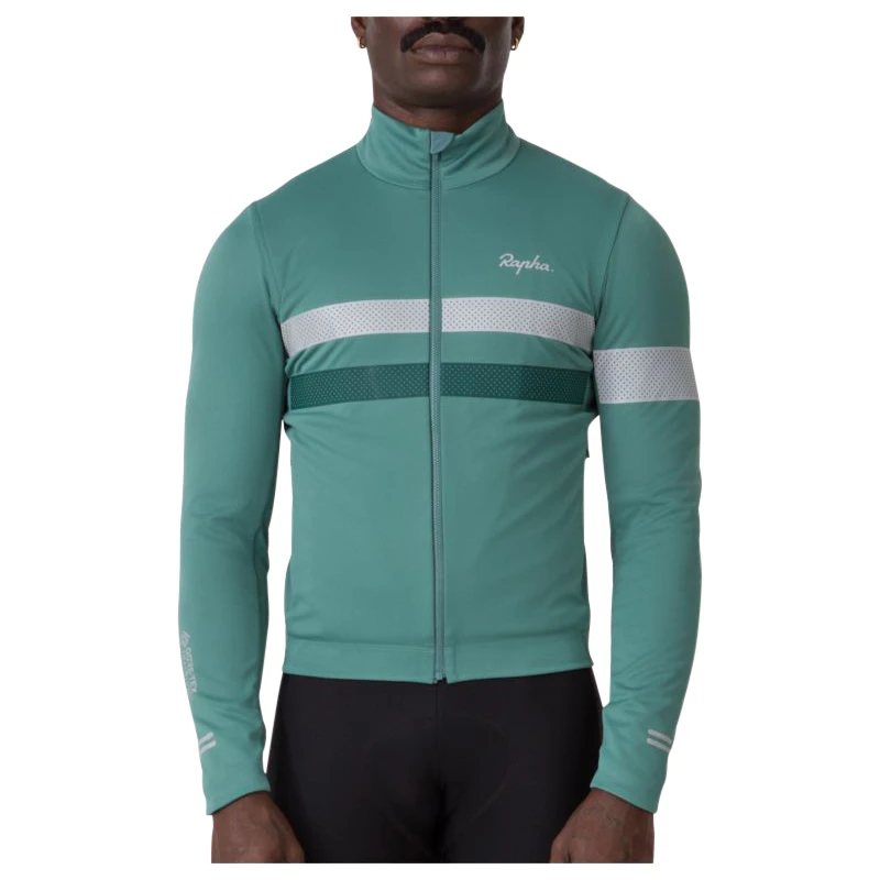 Rapha Mens Brevet LS Jersey (Grey Blue/Mushroom Rapha Mens Brevet LS Jersey (Grey Blue/Mushroom
