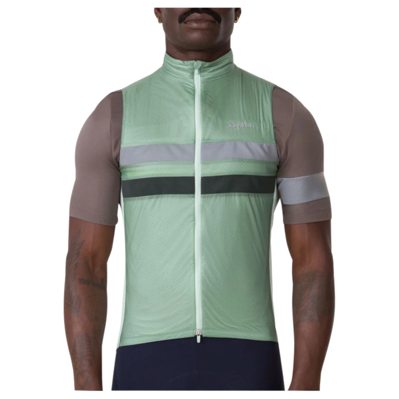 Rapha Mens Brevet Insulated Gilet (Pale Green/Dark Green) | Sportpursu