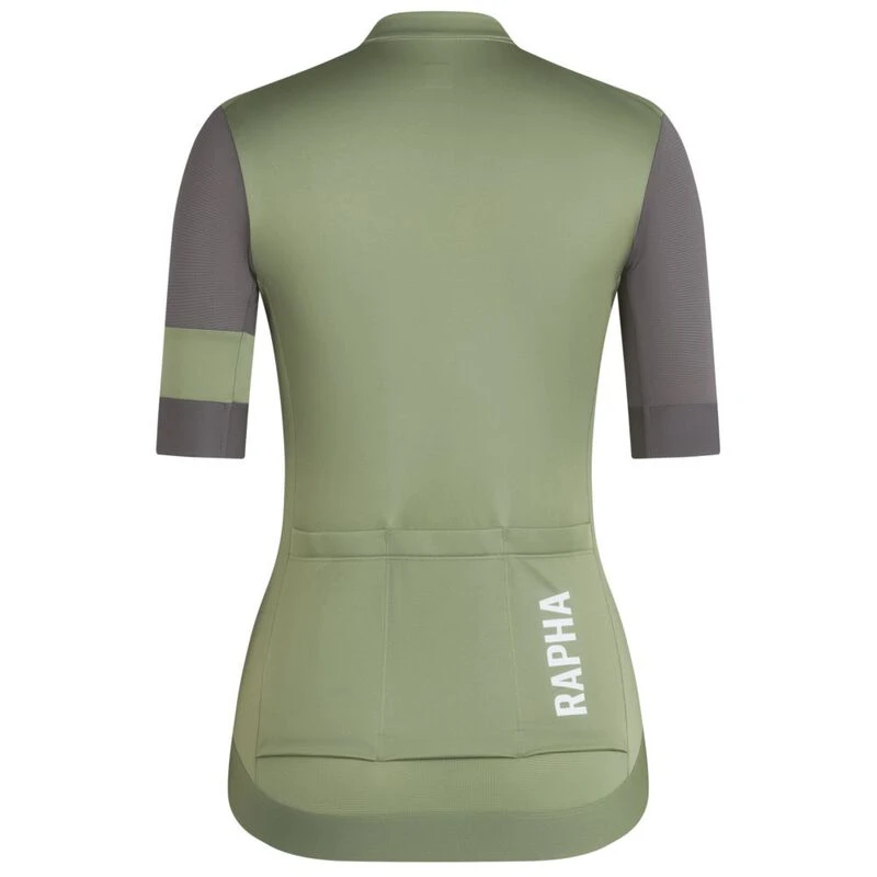 Rapha Womens Pro Team Training Jersey Olive Green Mushroom Sportpu