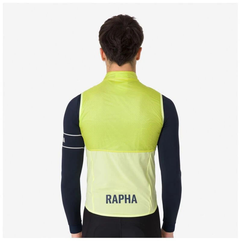 Rapha Mens Pro Team Insulated Gilet (Lime Green/Dark Navy) | Sportpurs