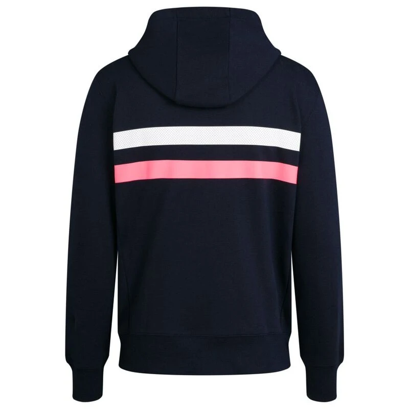 Rapha Mens Brevet Hoodie (Dark Navy/White/High-Viz Pink