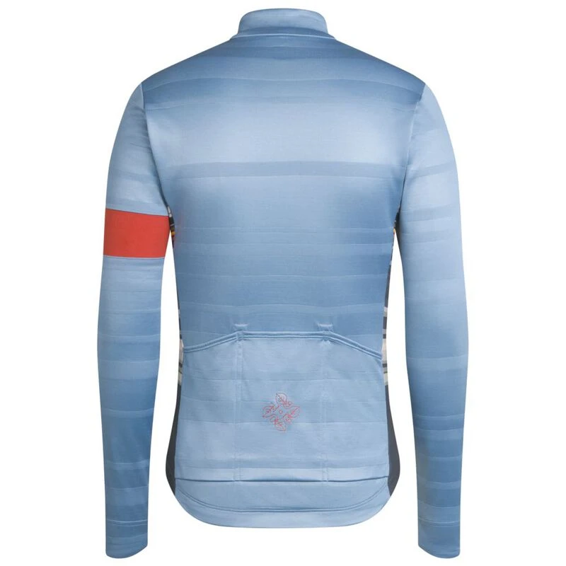 Rapha Mens Classic Long Sleeve Jersey Grey Blue Sportpursuit
