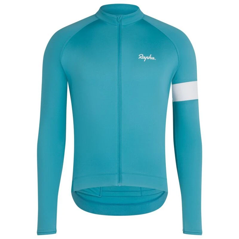 Rapha Mens Long Sleeve Core Jersey (Teal/White)