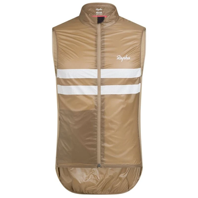 Rapha Mens Brevet Gilet (Tan/White) | Sportpursuit.com