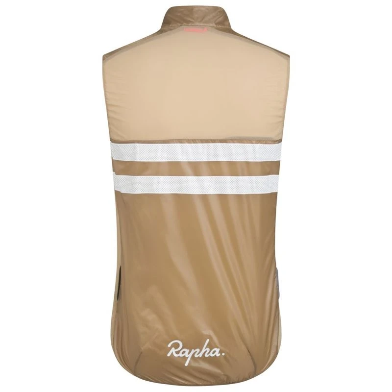 Rapha Mens Brevet Gilet (Tan/White) | Sportpursuit.com