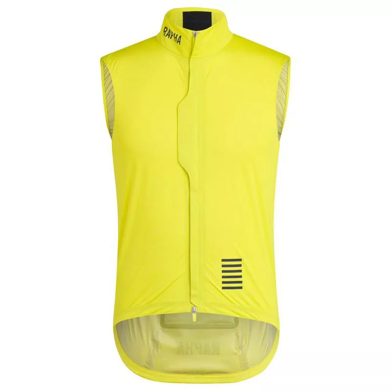 Rapha Mens Pro Team Lightweight Rain Gilet (Yellow White