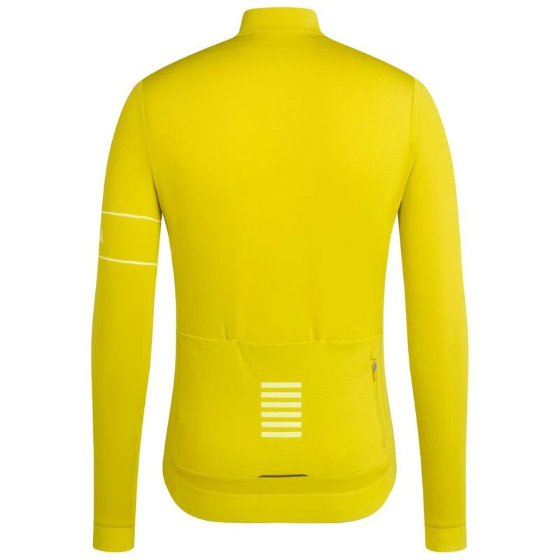 Rapha Mens Pro Team Thermal Jersey (Gecko Yellow/Lime Green