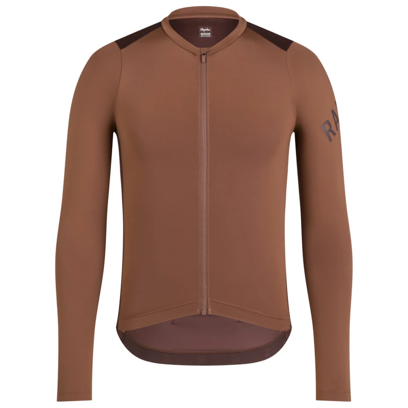 Rapha Mens Pro Team Long Sleeve Lightweight Cycling Jersey (Chestnut B