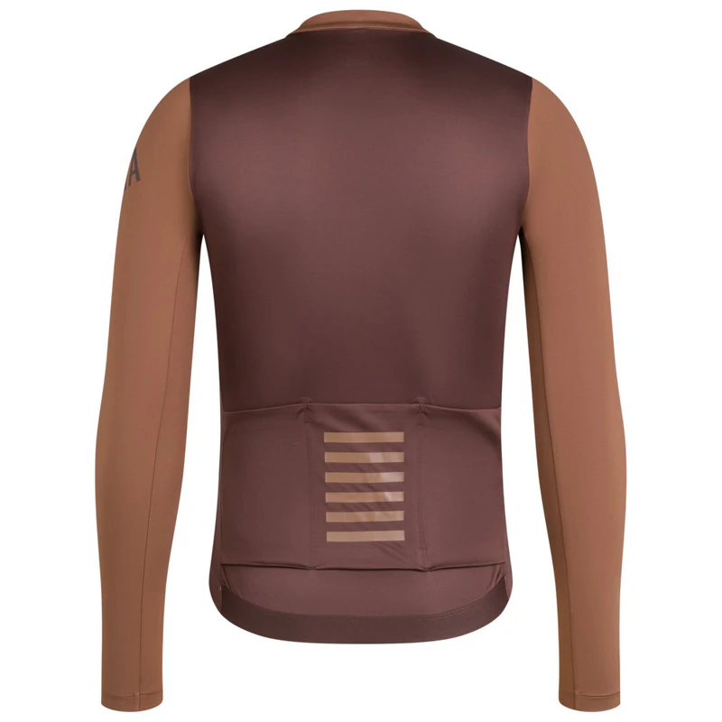 Rapha Mens Pro Team Long Sleeve Lightweight Cycling Jersey (Chestnut B