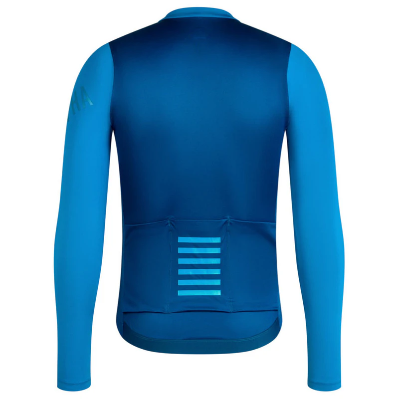 Rapha Mens Pro Team LS Cycling Jersey (Petrol Blue/Jewelled Blue) | Sp