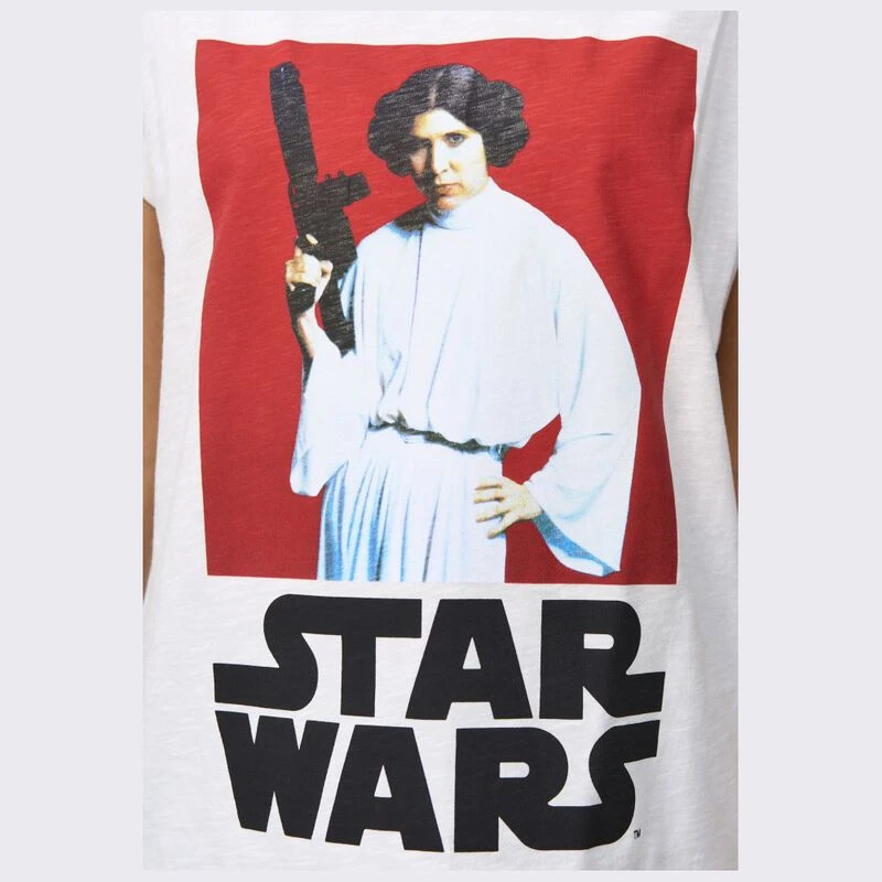 RecoveredClothing Star Wars Princess Lela Dames T shirt Wit privat