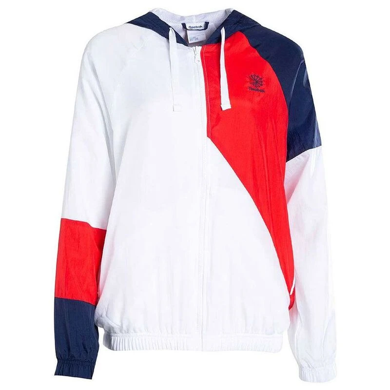 Reebok Womens AC Windbreaker Gilet White Sportpursuit