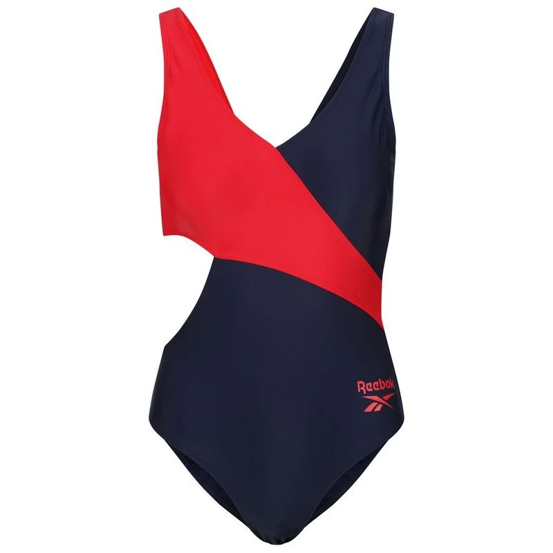 Reebok Womens Classic Swimwear Navy Red Sportpursuit