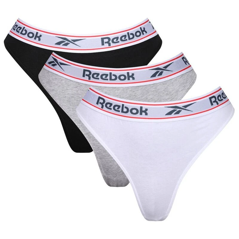Reebok Womens Sports Thong Black White Grey Marl Sportpursuit