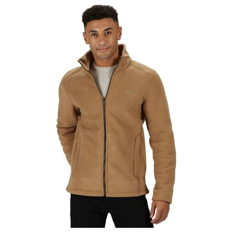Regatta Mens Garrian Full Zip Heavyweight Fleece Dark Camel Oat Sp