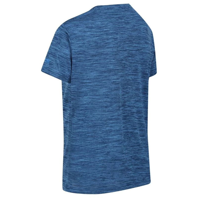 Long Sleeve Neon T-shirt - Blue Marl/Neon Orange