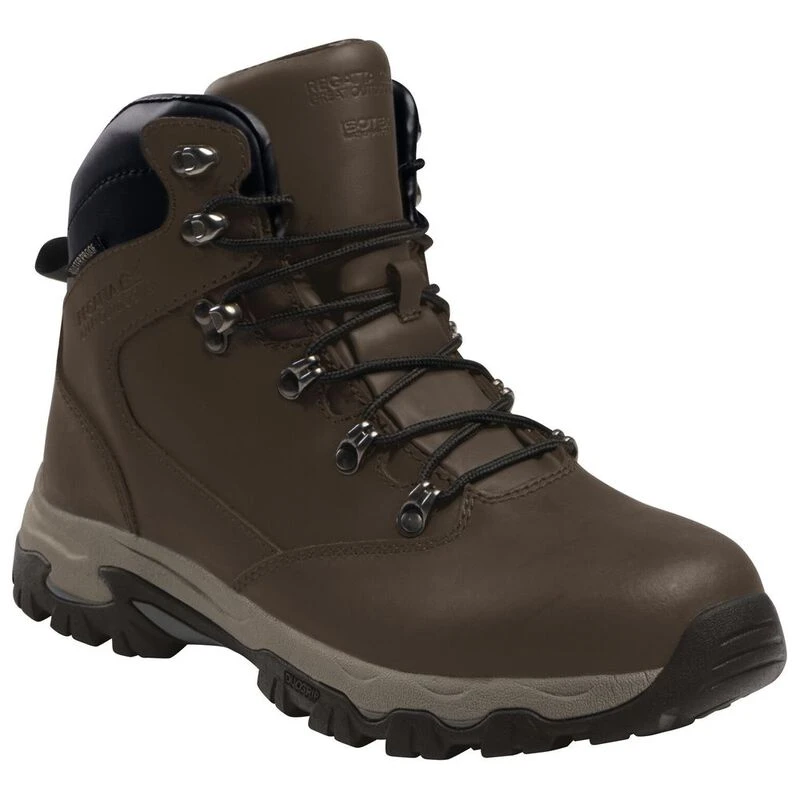 Regatta Mens Tebay Leather Waterproof Walking Boots (Peat) | Sportpurs