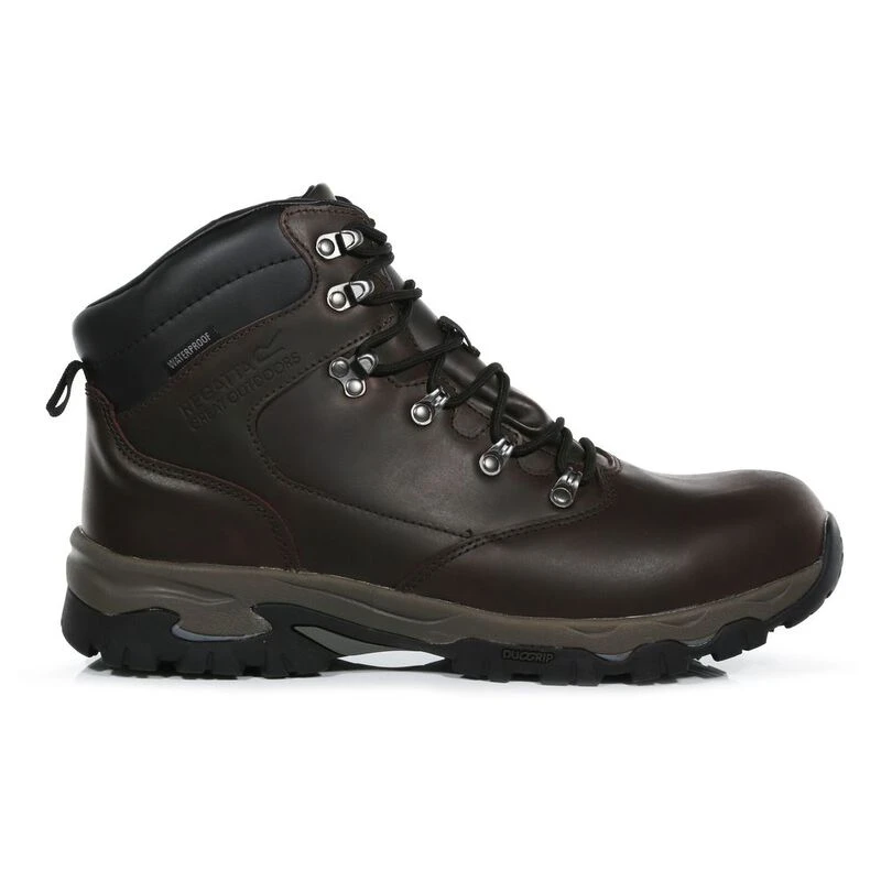 Regatta Mens Tebay Leather Waterproof Walking Boots (Peat) Sportpurs