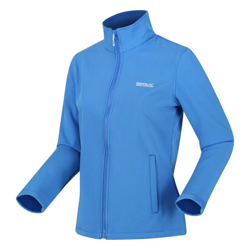 Regatta Womens Connie V Softshell Walking Jacket Sonic Blue Sportp