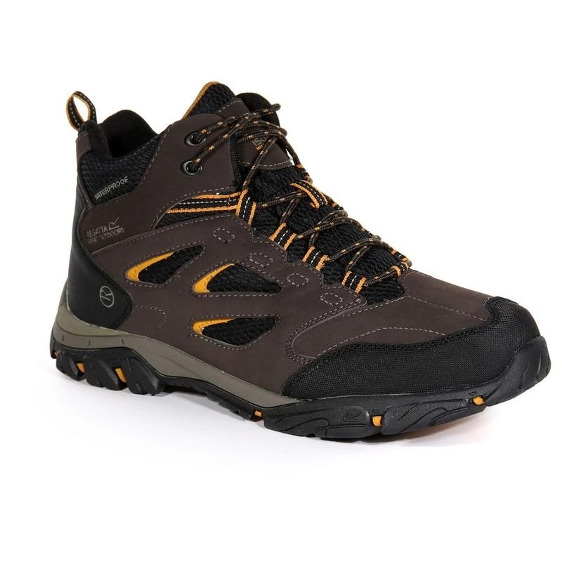 Regatta Mens Holcombe IEP Mid Boots Peat Inca Gold Sportpursuit