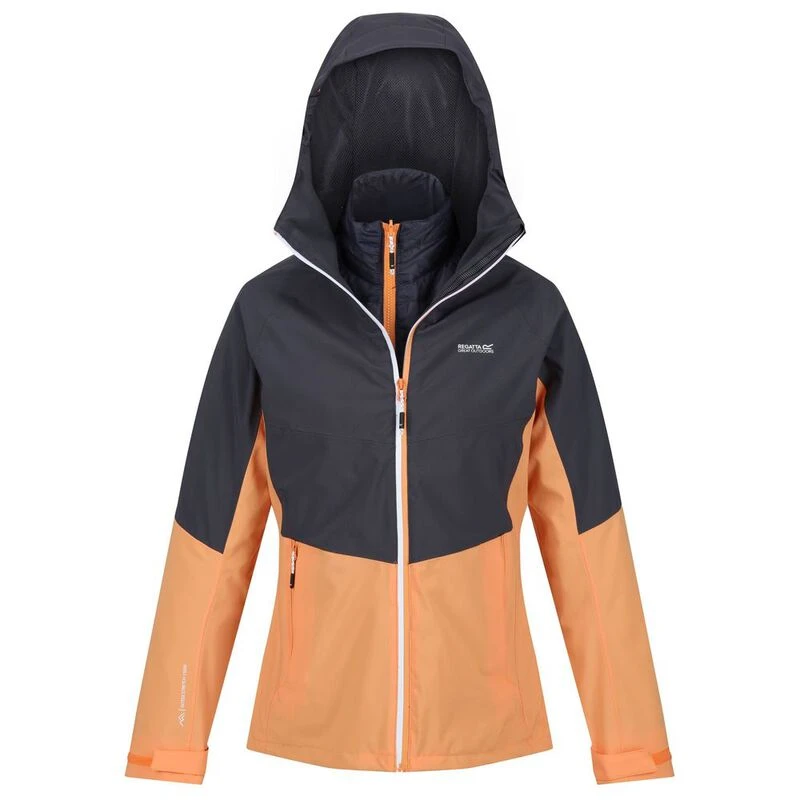 Regatta Womens Wentwood VIII Jacket Apricot Crush Seal Grey Sportp