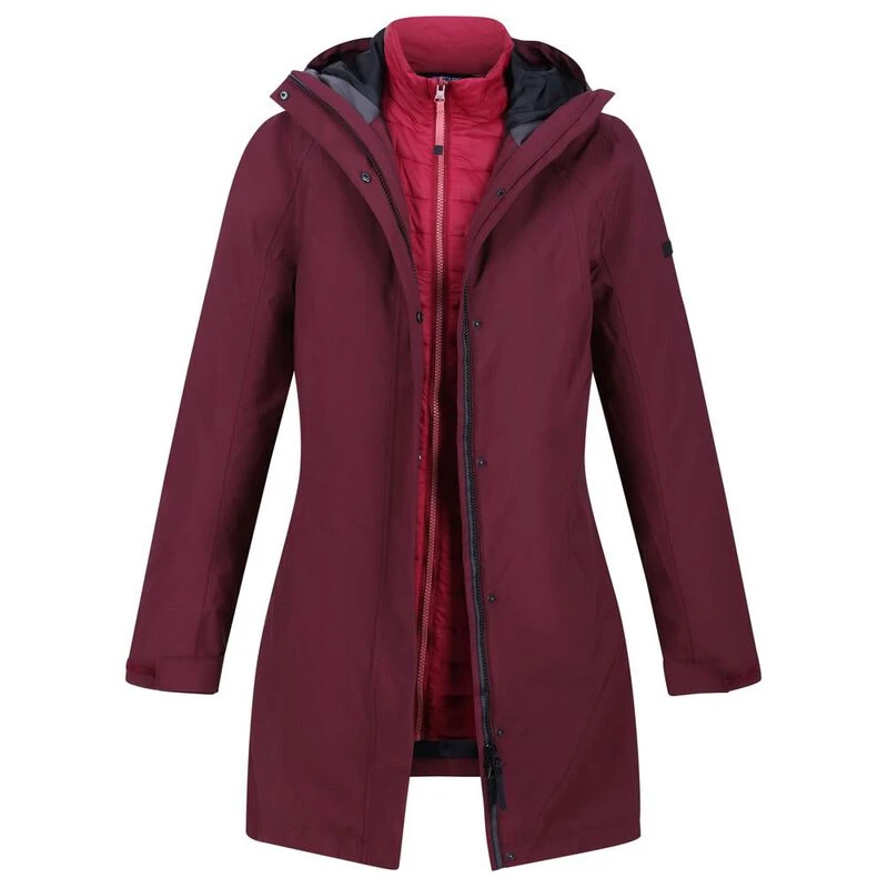 Veste Imperméable Longue Femme Regatta Marron - Isotex 15000 Respirante Et Isolante - Coupe Vent Et Chaleur Hiver