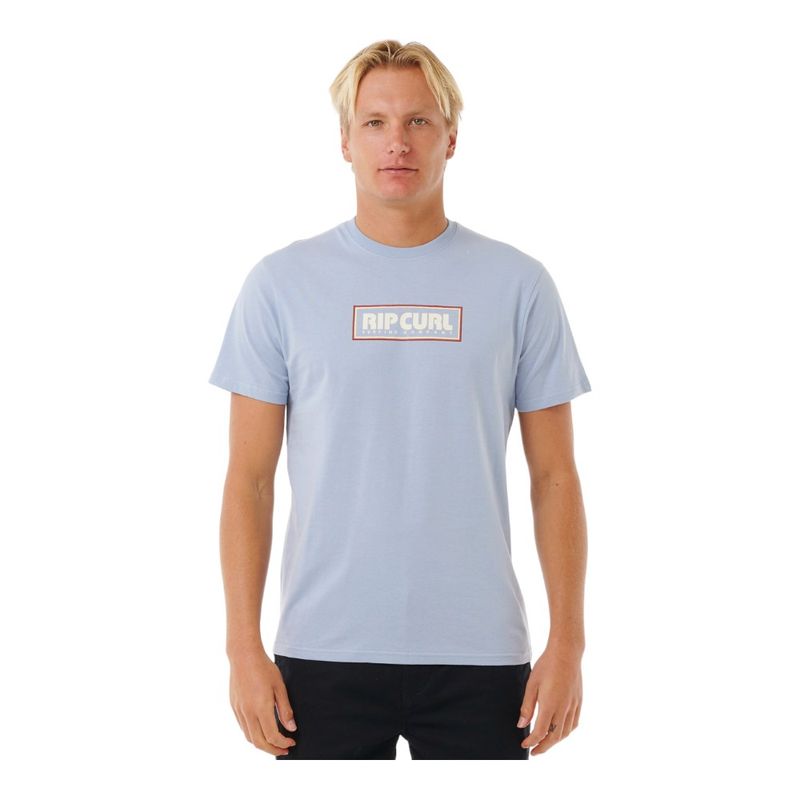 T-shirt Homme Crew Clothing Co, Bleu, Col Rond, Manches Courtes, Taille XL
