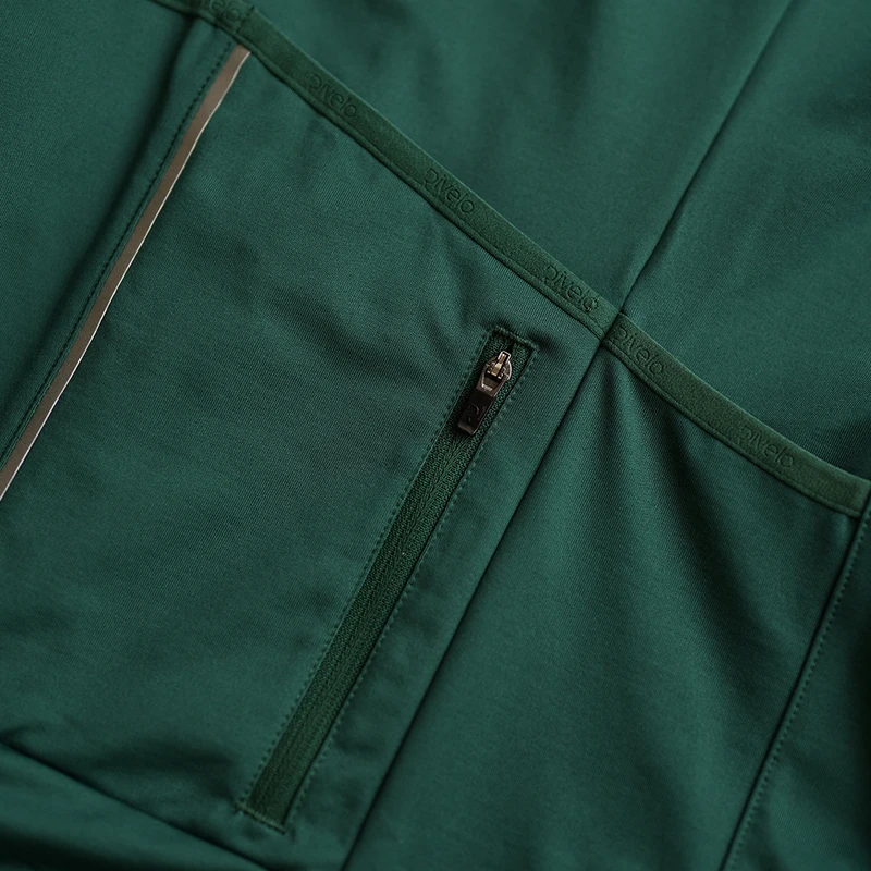 Rivelo Mens Eco Felcott Thermal Long Sleeve Jersey (Racing Green/Navy)