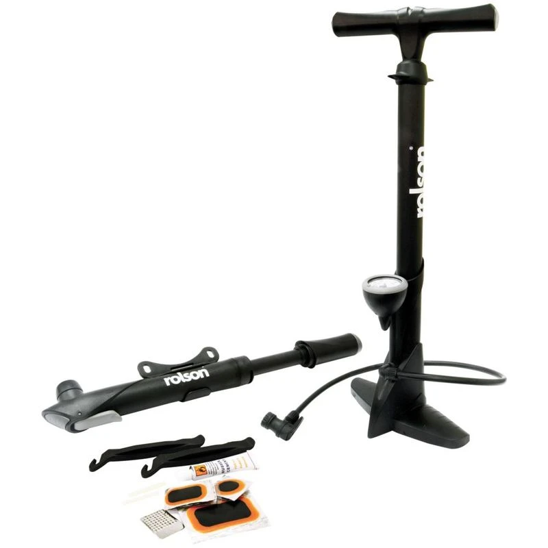 Rolson Tools 2pc Bicycle Pump Repair Kit Manual Pump Black Sport