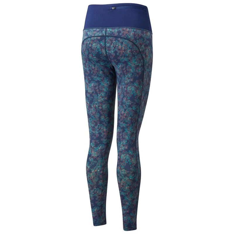 Ronhill Womens Life Tights (Deep Blue MicroFloral)