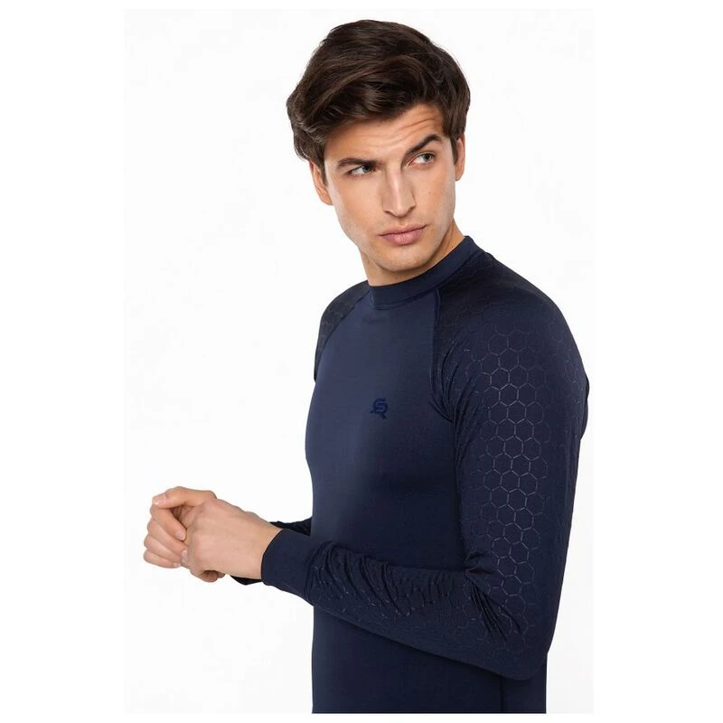 Rough Radical Mens Warm Base Layer Set (Navy Blue)